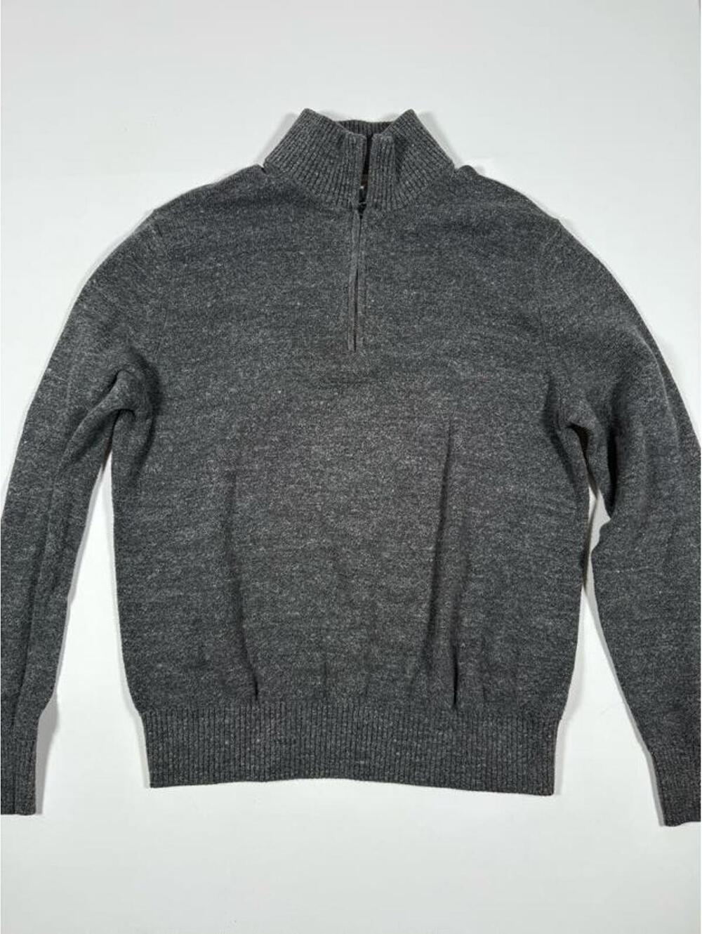 Vintage Gap Gray Half-Zip Sweater, Size Large 100% Cotton